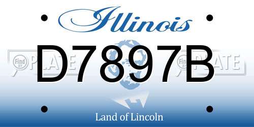 D7897B Illinois License Plate