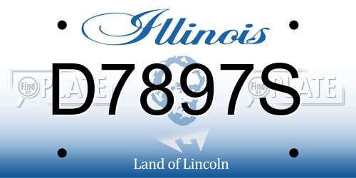 D7897S Illinois License Plate