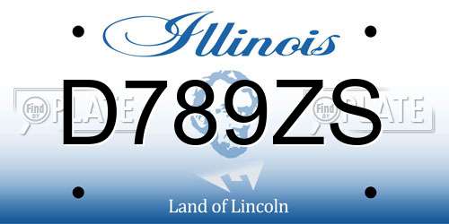 D789ZS Illinois License Plate