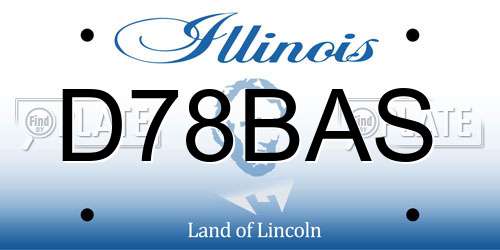 D78BAS Illinois License Plate
