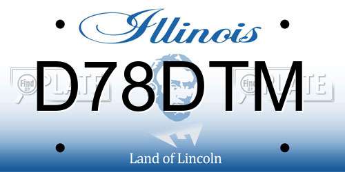 D78DTM Illinois License Plate