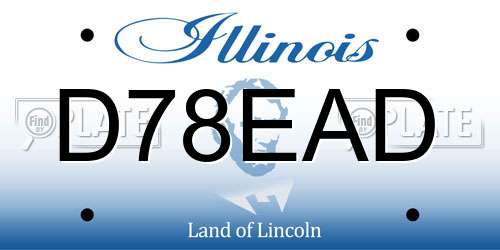 D78EAD Illinois License Plate