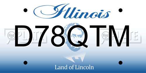 D78QTM Illinois License Plate