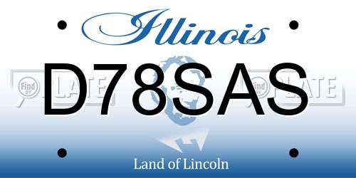 D78SAS Illinois License Plate