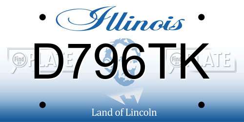 D796TK Illinois License Plate