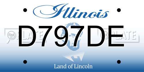 D797DE Illinois License Plate
