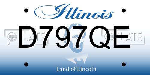 D797QE Illinois License Plate