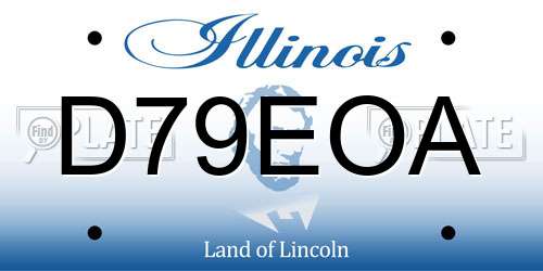 D79EOA Illinois License Plate