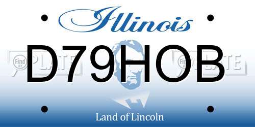 D79HOB Illinois License Plate