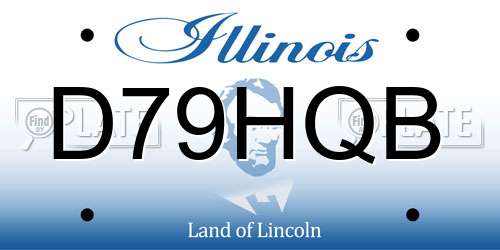 D79HQB Illinois License Plate
