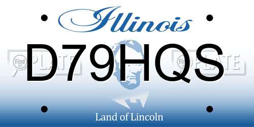 D79HQS Illinois License Plate