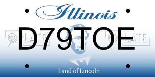 D79TOE Illinois License Plate
