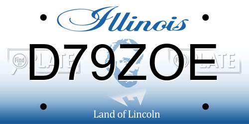 D79ZOE Illinois License Plate