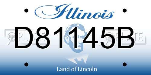 D81145B Illinois License Plate