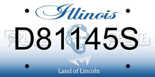 D81145S Illinois License Plate