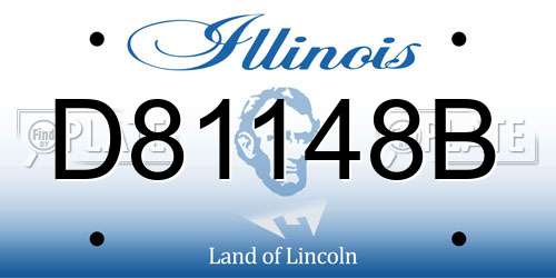 D81148B Illinois License Plate