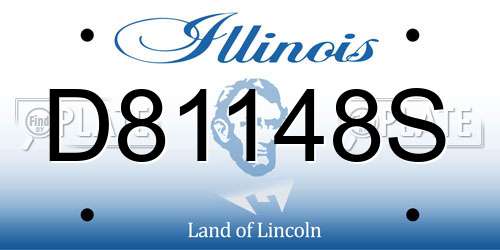 D81148S Illinois License Plate