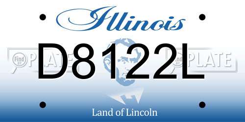 D8122L Illinois License Plate