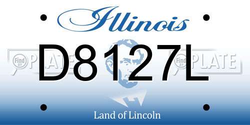 D8127L Illinois License Plate