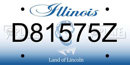 D81575Z Illinois License Plate