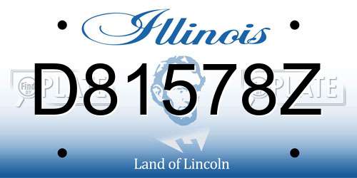 D81578Z Illinois License Plate