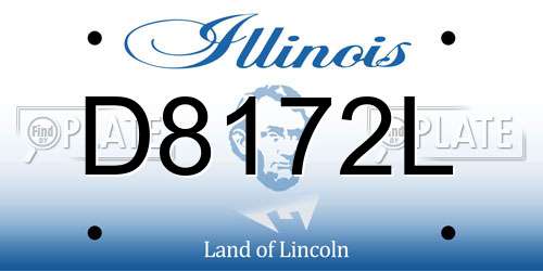 D8172L Illinois License Plate