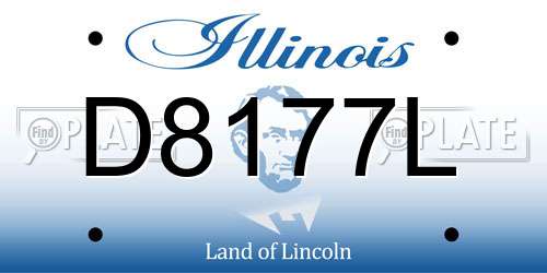 D8177L Illinois License Plate