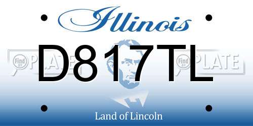 D817TL Illinois License Plate