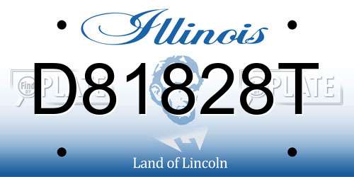 D81828T Illinois License Plate