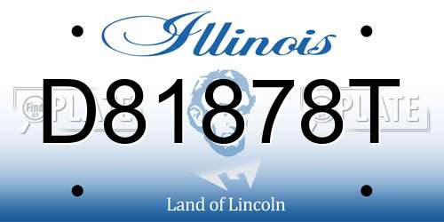 D81878T Illinois License Plate