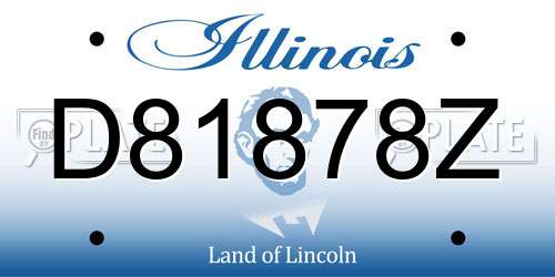 D81878Z Illinois License Plate