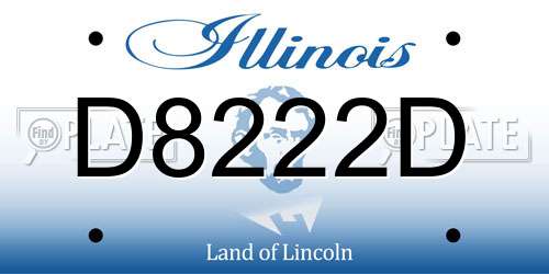D8222D Illinois License Plate