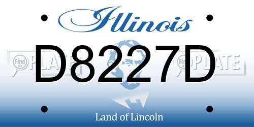 D8227D Illinois License Plate