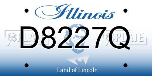D8227Q Illinois License Plate