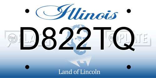 D822TQ Illinois License Plate