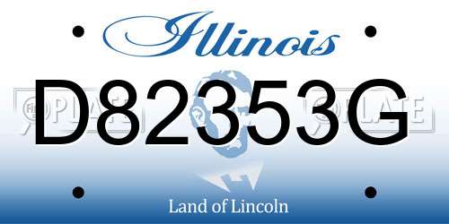 D82353G Illinois License Plate