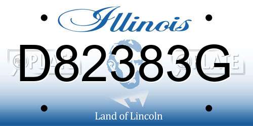 D82383G Illinois License Plate