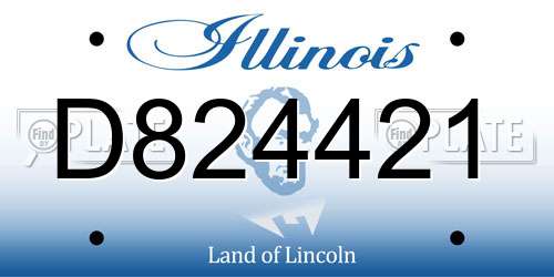 D824421 Illinois License Plate
