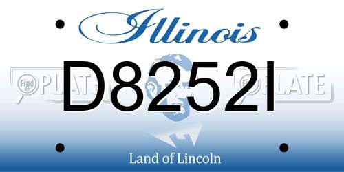 D8252I Illinois License Plate