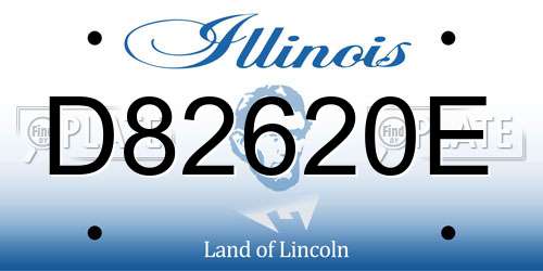 D82620E Illinois License Plate
