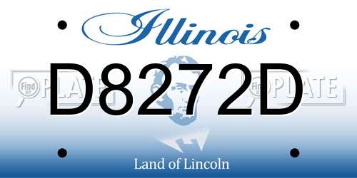 D8272D Illinois License Plate