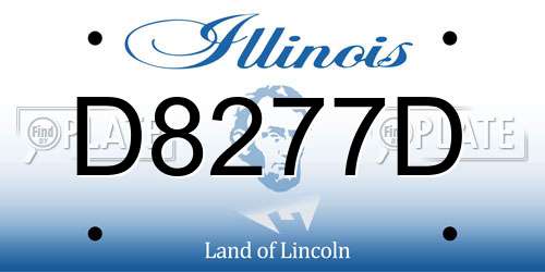 D8277D Illinois License Plate
