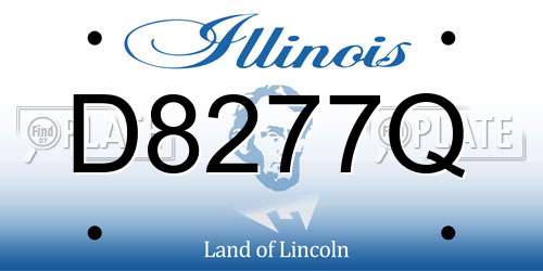 D8277Q Illinois License Plate