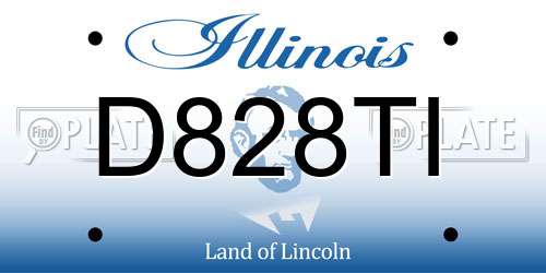 D828TI Illinois License Plate