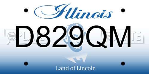 D829QM Illinois License Plate