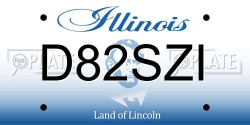 D82SZI Illinois License Plate
