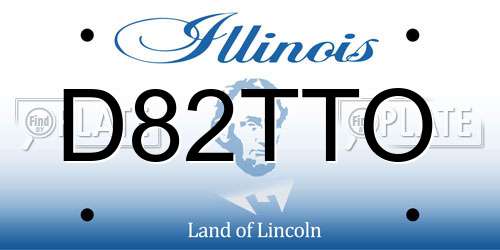 D82TTO Illinois License Plate