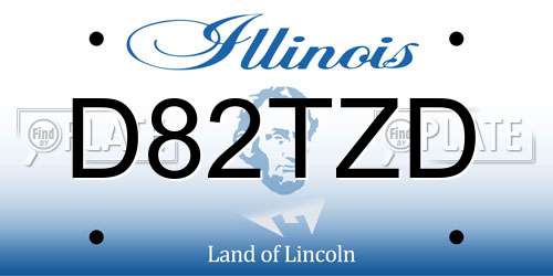 D82TZD Illinois License Plate