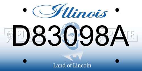 D83098A Illinois License Plate
