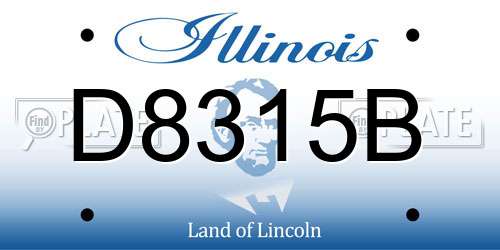 D8315B Illinois License Plate